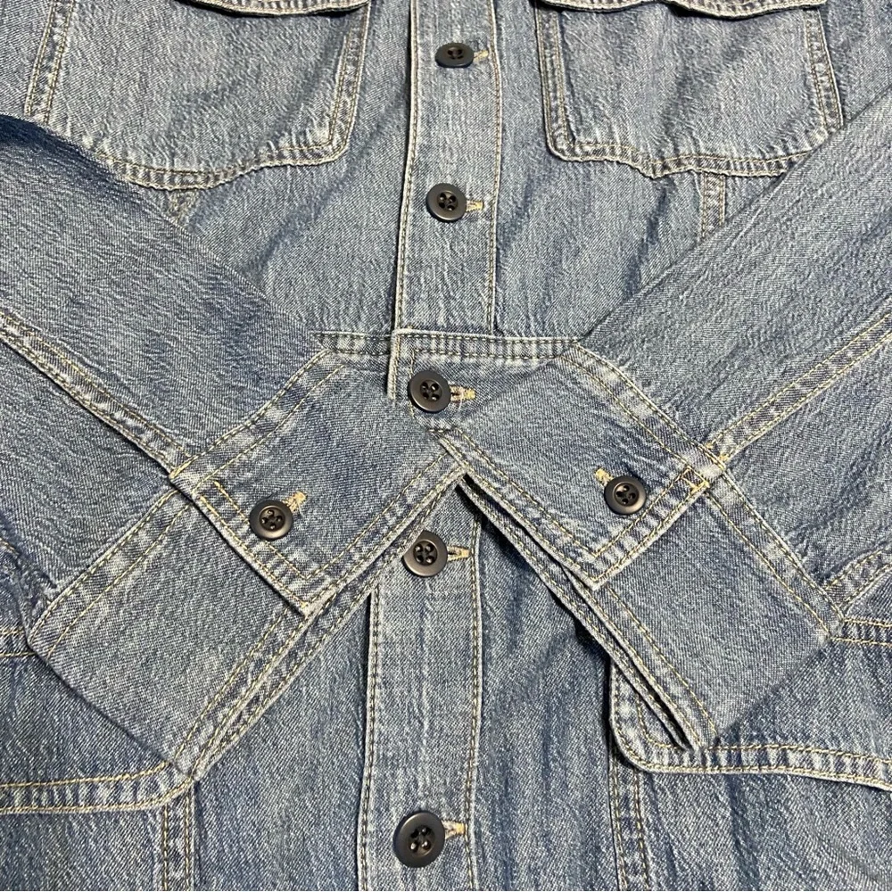 Madewell Denim Chambray Utility Button-up Collared Shirtdress - Picture 5 of 6